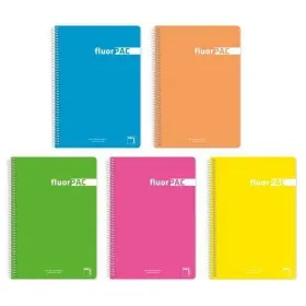 Notebook Pacsa FluorPAC Multicolour Sheet 80 Sheets 21,5 x 31,5 cm 5 Pieces