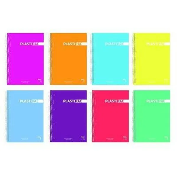 Notebook Pacsa Plastipac Multicolour Sheet 80 Sheets 21,5 x 31,5 cm 5 Pieces