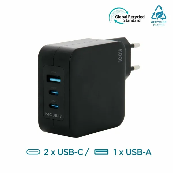 Portable charger Mobilis 001365 Black