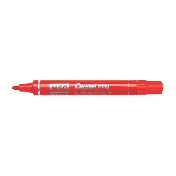 Permanenttimarkkeri Pentel N50-BE Punainen 12 Kappaletta