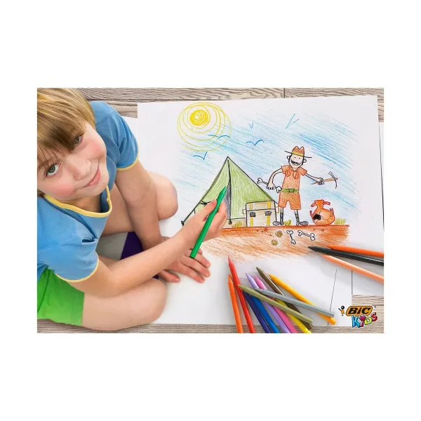 Spalvoti pusiau riebūs pieštukai Plastidecor Kids Dėžė Spalvotas