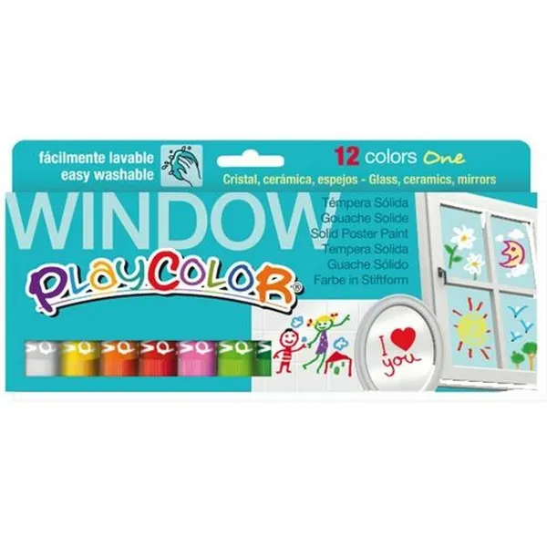 Tvirta tempera Playcolor 12 Dalys Spalvotas