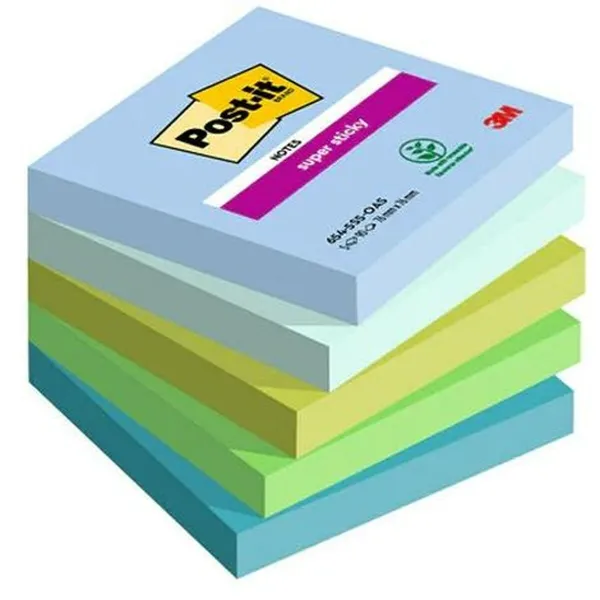 Lipnūs lapeliai Post-it Super Sticky Spalvotas 5 Dalys 76 x 76 mm