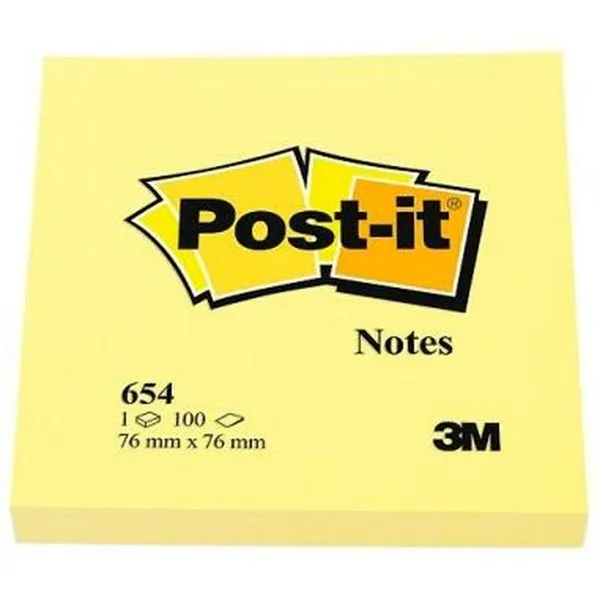 Tarralaput Post-it CANARY YELLOW Keltainen 7,6 x 7,6 cm 24 Kappaletta 76 x 76 mm