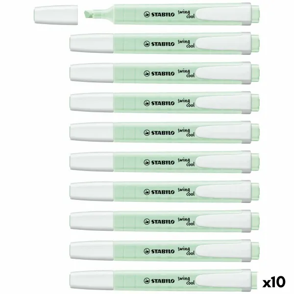 Fluorescencinis žymeklis Stabilo Swing Cool Mėtos 10 Dalys