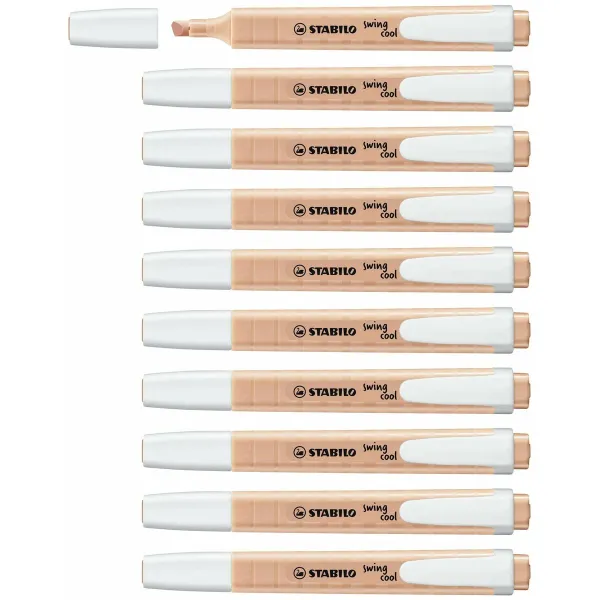 Fluorescencinis žymeklis Stabilo Swing Cool Persikas 10 Dalys