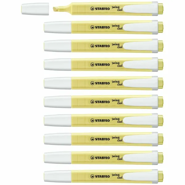 Fluorescent Marker Stabilo Swing Cool Pastel Yellow 10 Pieces (1 Unit)