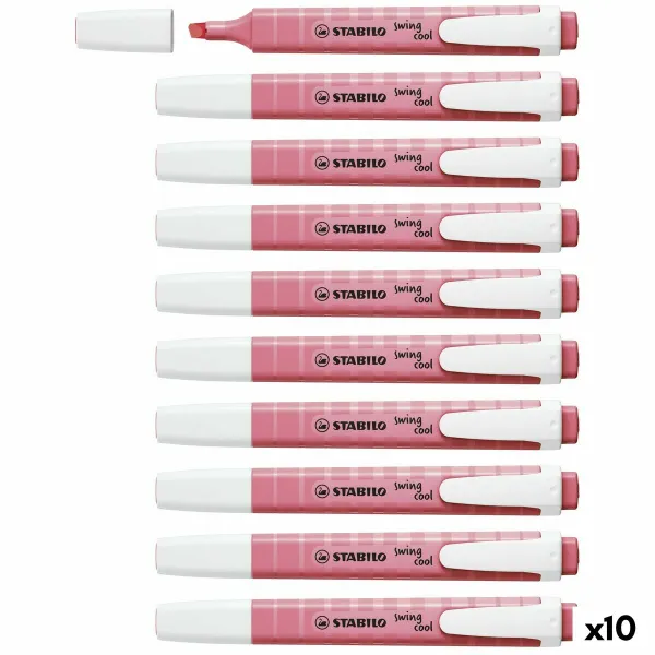 Fluoresentti tussi Stabilo Swing Cool Pinkki 10 Kappaletta (1 osaa)