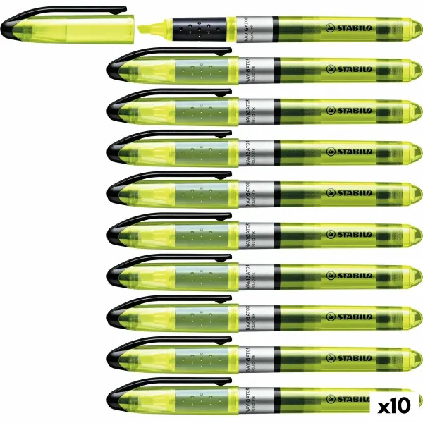 Fluorescencinis žymeklis Stabilo Navigator Geltona 10 Dalys (1 vnt.)