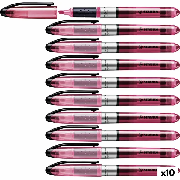 Fluorescencinis žymeklis Stabilo Navigator Rožinė 10 Dalys (1 vnt.)