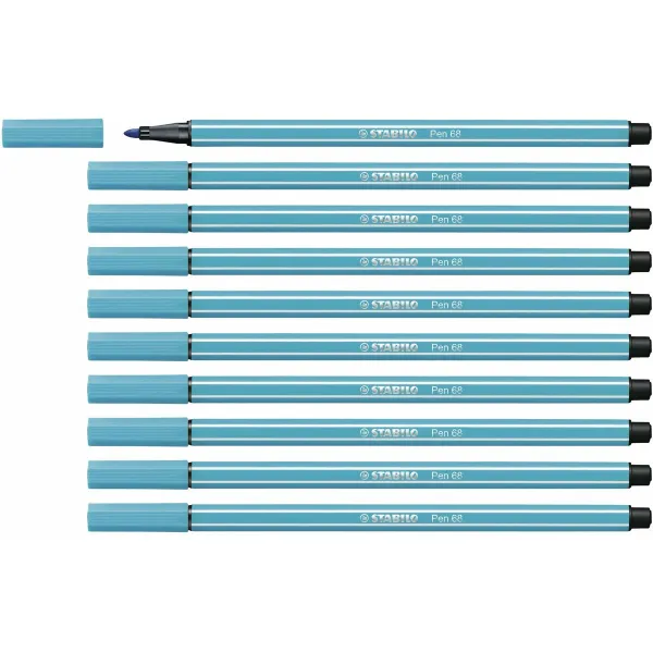 Фетр Stabilo Pen 68 Синий кобальт (10 Предметы)
