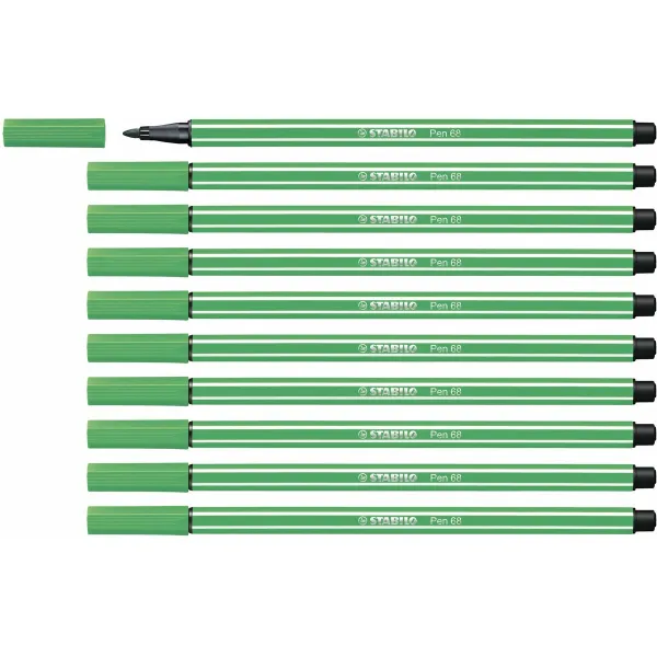 Fetras Stabilo Pen 68 Žalia (10 Dalys)