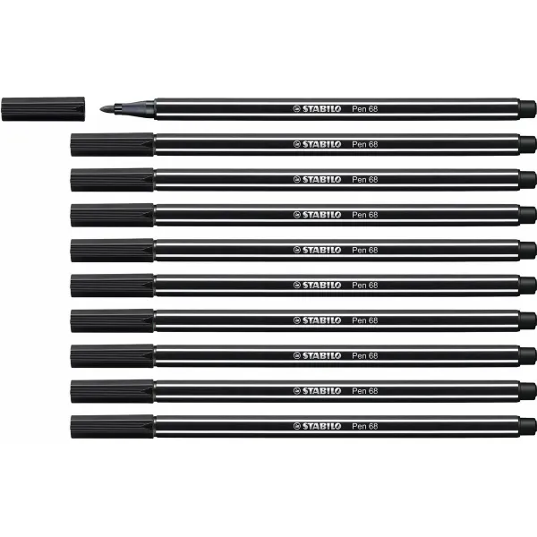 Fetras Stabilo Pen 68 Juoda (10 Dalys)