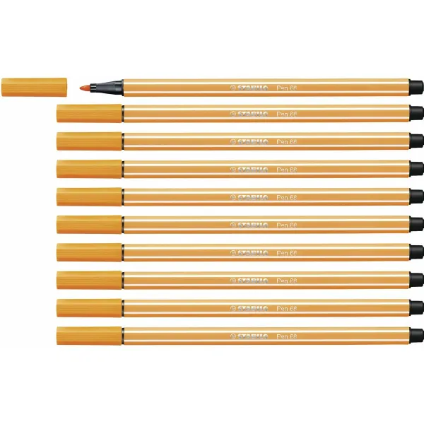 Marķieris Stabilo Pen 68 Oranžs (10 Daudzums)