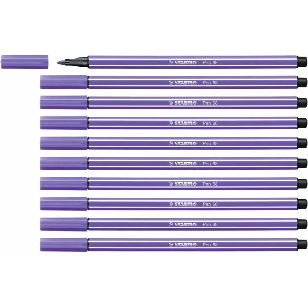 Fetras Stabilo Pen 68 Violetinė (10 Dalys)
