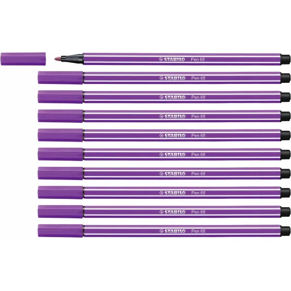 Фетр Stabilo Pen 68 Лиловый (10 Предметы)