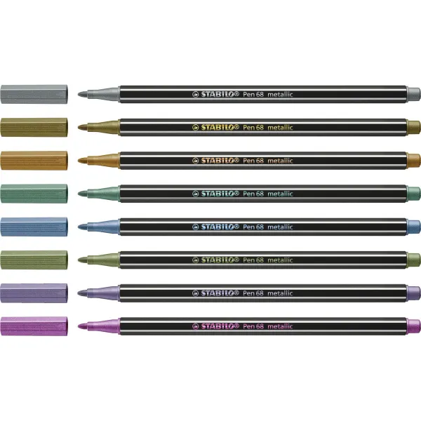 Набор маркеров Stabilo Pen 68 metallic 8 Предметы Разноцветный