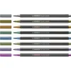 Set of Felt Tip Pens Stabilo Pen 68 metallic 8 Pieces Multicolour