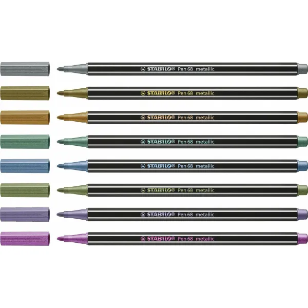Набор маркеров Stabilo Pen 68 Metallic 8 Предметы Разноцветный