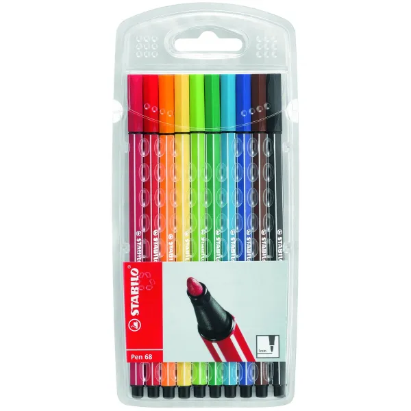 Flomasteru Komplekts Stabilo Pen 68 10 Daudzums Daudzkrāsains