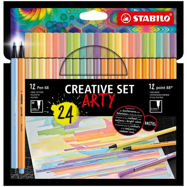 Žymeklių rinkinys Stabilo Point 88 & Pen 68 Creative Arty Spalvotas