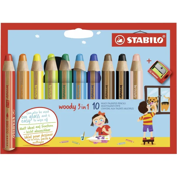Värikynät Stabilo Woody 3-in-1 Monivärinen