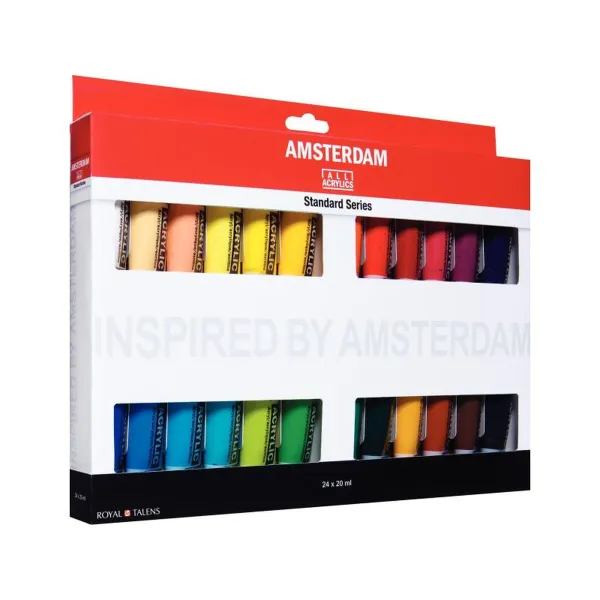 Maalaussetti Talens Amsterdam Akryylimaali 24 Kappaletta Monivärinen 200 ml
