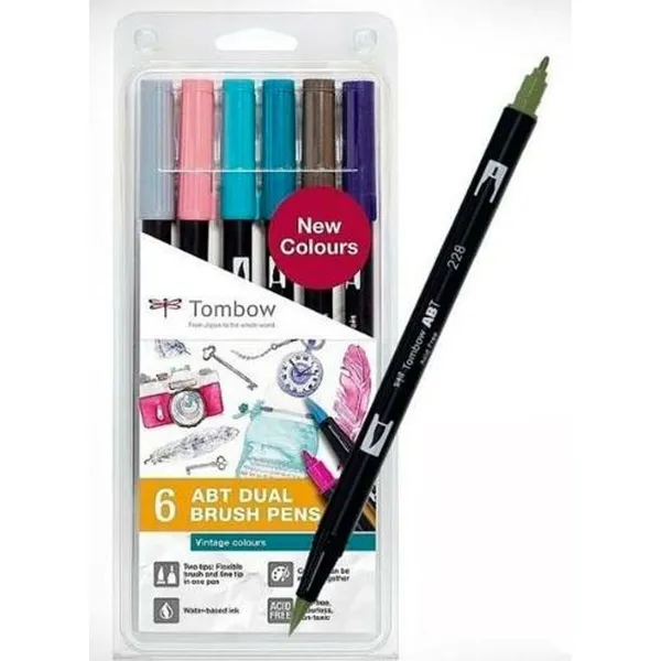Marķieris Tombow ABT DUAL Daudzkrāsains