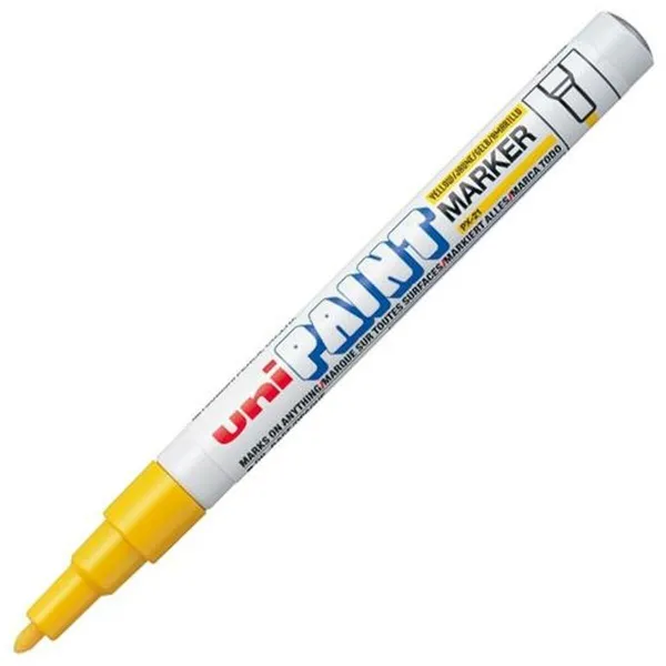 Permanenttimarkkeri Uni-Ball Paint PX-21L Keltainen 12 Kappaletta