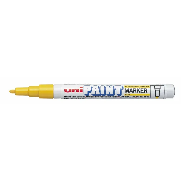 Permanenttimarkkeri Uni-Ball Paint PX-21L Keltainen 12 Kappaletta
