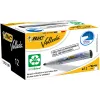 Šķidrie krīta marķieri Bic Velleda Ecolutions 1701 Melns (12 Daudzums)