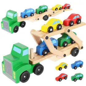Puinen kuorma-auto - perävaunu + autosetti 22698