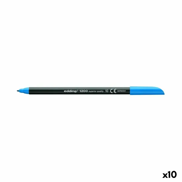 Фломастер Edding 1200 Metallic Синий (10 штук)