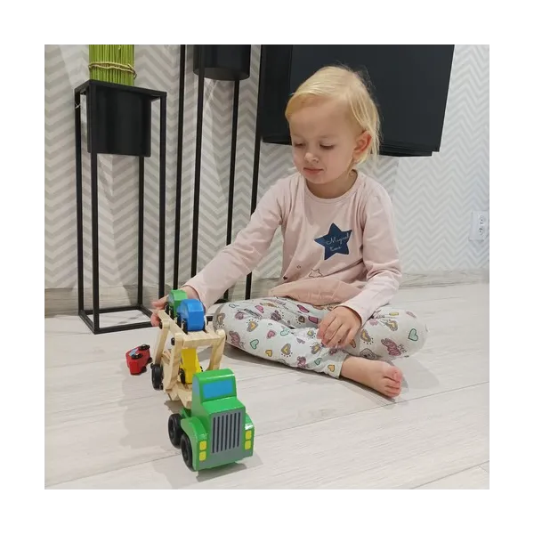 Wooden truck - trailer + set of cars 22698