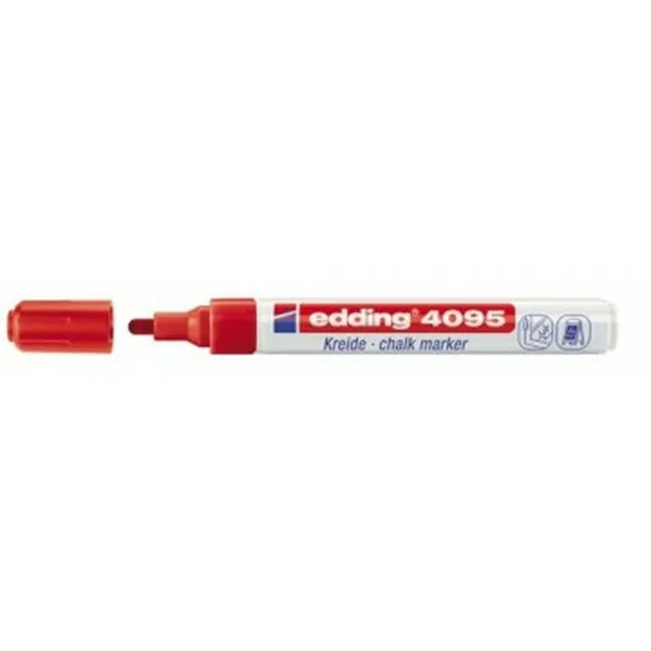 Šķidrie krīta marķieri Edding 4095 Sarkans (10 gb.)