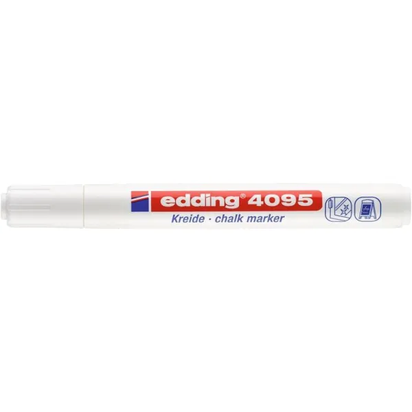 Liitutaulutussit Edding 4095 Valkoinen (10 osaa)