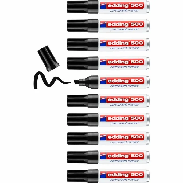 Püsimarker Edding 500 Must (10 Ühikut)