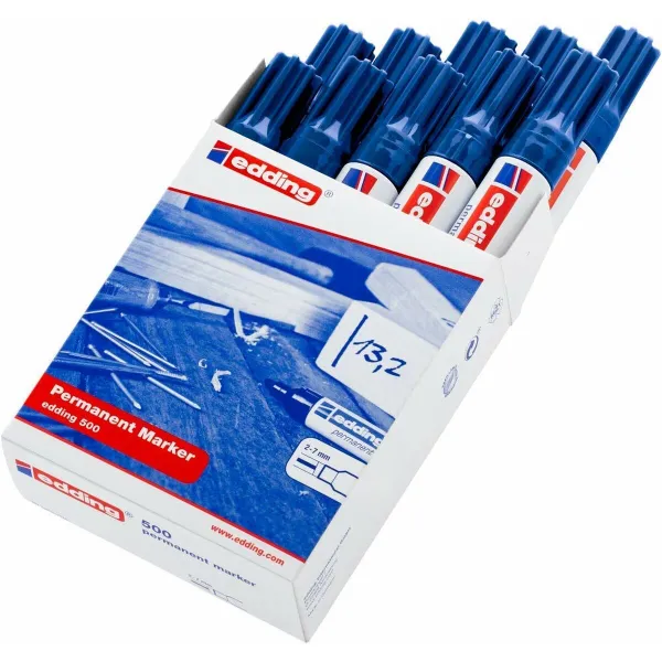 Püsimarker Edding 500 Sinine (10 Ühikut)