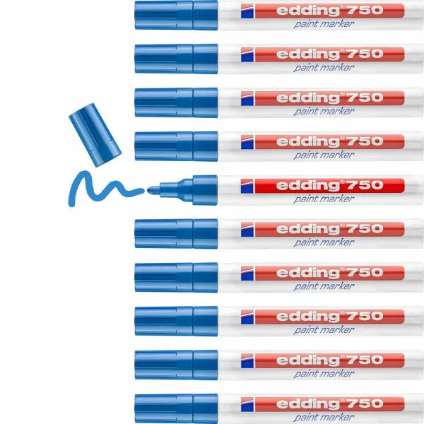 Permanentais marķieris Edding 750 Zils (10 gb.)