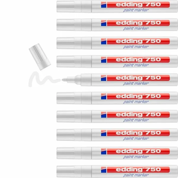 Püsimarker Edding 750  Valge (10 Ühikut)