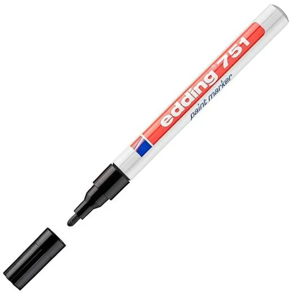Püsimarker Edding 751 Must (10 Ühikut)