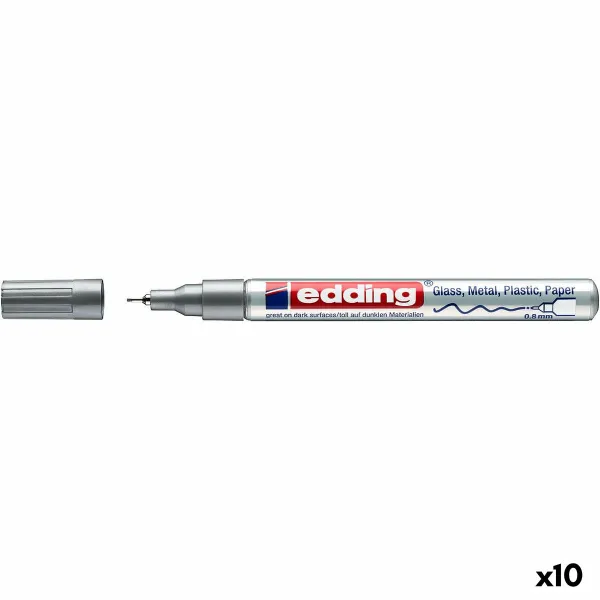 Permanentais marķieris Edding 780 Sudrabains (10 gb.)