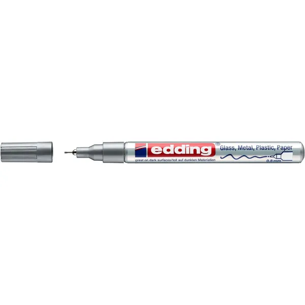 Püsimarker Edding 780 Hõbedane (10 Ühikut)