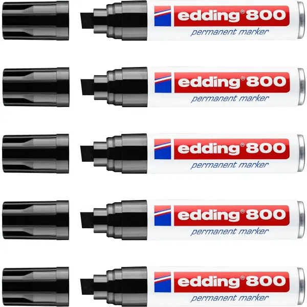 Püsimarker Edding 800 Must (5 Ühikut)