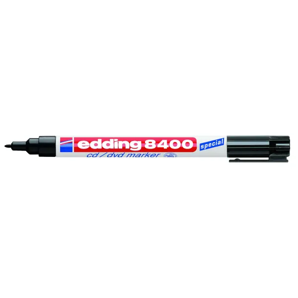 Permanenttimarkkeri Edding e-8400 Musta (10 osaa)