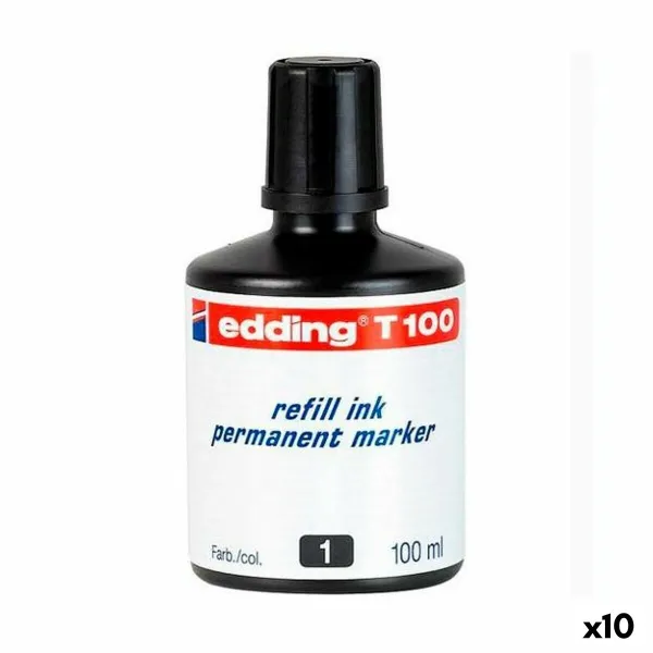 Täyttömuste Edding T100 Pysyvä 100 ml (10 osaa)