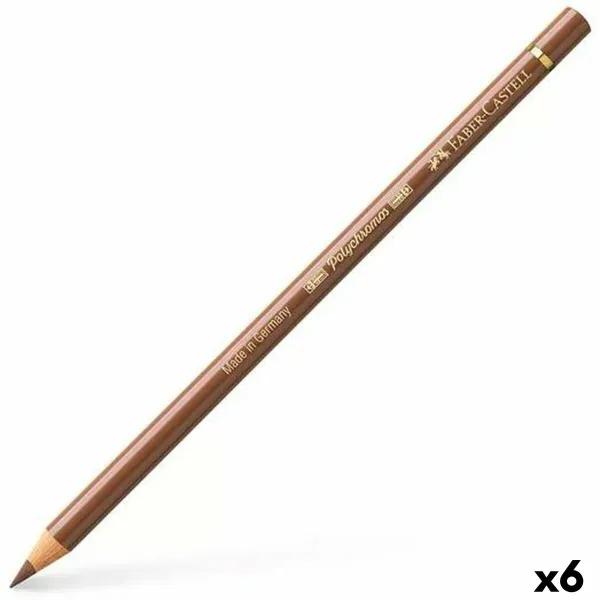 Värikynät Faber-Castell Polychromos Ruskea 6 Kappaletta