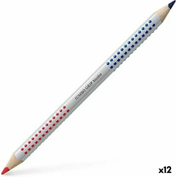 Spalvoti pieštukai Faber-Castell Jumbo Mėlyna Raudona (12 vnt.)