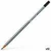 Lyijykynä ja pyyhekumi Faber-Castell Grip 2001 Ekologinen Harmaa B (12 osaa)