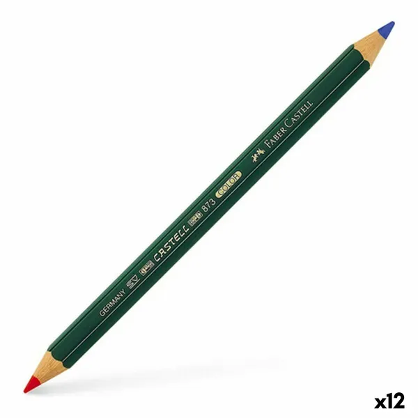 Pieštukas Faber-Castell 873 Color Mėlyna Raudona (12 vnt.)